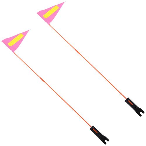 High Visibility Pink Reflective Bike Flag Durable Reusable Safety Flag for Kids — image 1