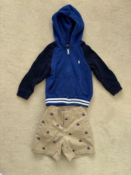 Polo Ralph Lauren Shorts And Zip Up - 2 Years Old — image 1