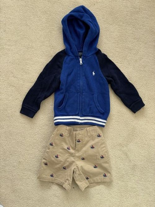 Polo Ralph Lauren Shorts And Zip Up - 2 Years Old