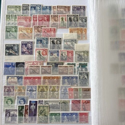 British Commonwealth Stamp Collection 16 Pages KGVI QEII Aden Falklands Gambia