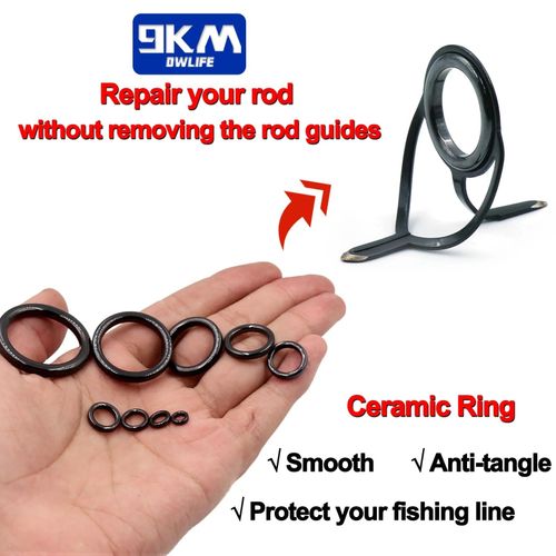 26X Fishing Rod Repair Kit Ceramic Guide Ring Wear Resistant Rod Eye Kit — image 7