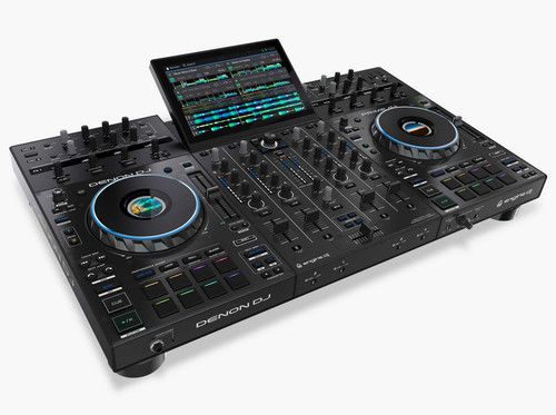 Denon DJ PRIME 4+ 4-Channel Quad Deck Tabletop Controller 16 Pads Black