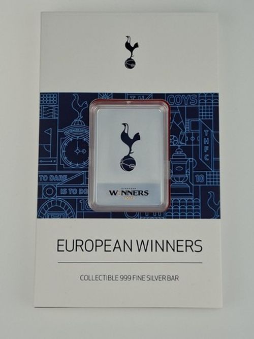 Tottenham Hotspur 2025 European Winners 1oz 999 Fine Silver Bar