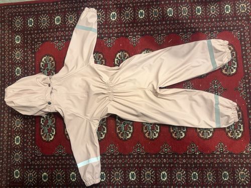 Kuling Pink Fleece Lined Rain Coverall Playsuit- Cozy and warm size 98/104  4T — image 4