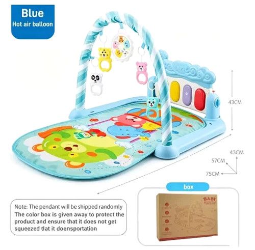GYM PLAY MAT BABY NEWBORN KID 3 IN1 FITNESS MUSIC LAY FUN PIANO MUSIC KID GIFT