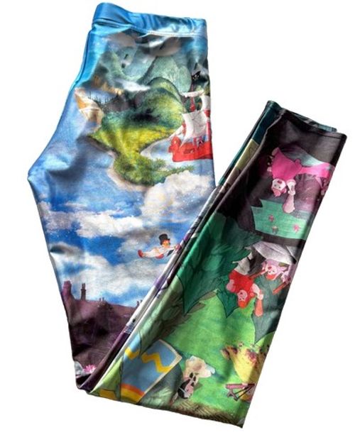 BlackMilk x Disney Peter Pan Leggings M Neverland Captain Hook Pirate Print