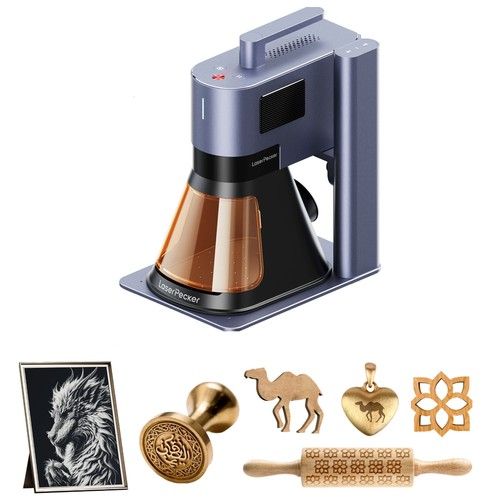 LaserPecker LP5 Fiber Dual Laser Cutter Engraver Machine Metal for 3D Engraving