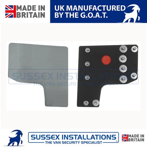 Van Security Shield For Renault Trafic 2014-On Rear Barn Door Brushed — image 2
