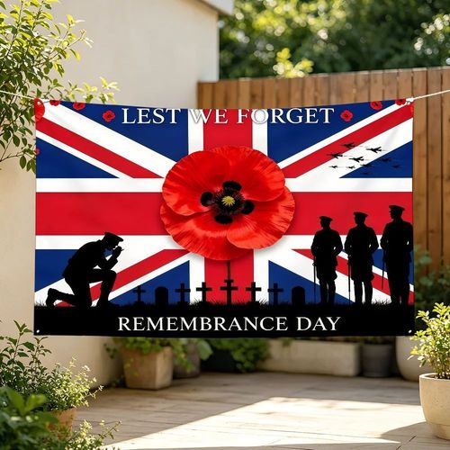 Remembrance Day Flag Poppy Military Army Armed Forces Lest We Forget War — image 6