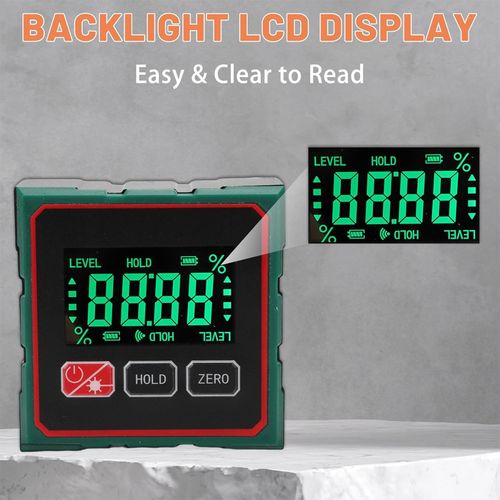 Magnetic Digital Angle Finder &Electronic Laser Digital Spirit Level LCD Display — image 11