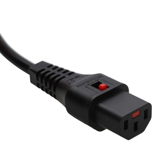 Locking C13 Mains Power Cable Kettle Lead UK Plug Black 3m LOCKS ANY IEC SOCKET — image 4