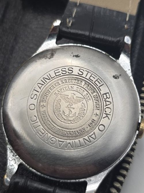 German WW2 Kriegsmarine Prinz Eugen captain  Helmuth Brinkmann wind up watch