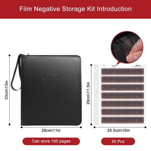 Zipper Ring Photo Archival Storage Film Binder Album+ 50x 135 35mm Negative Page — image 3