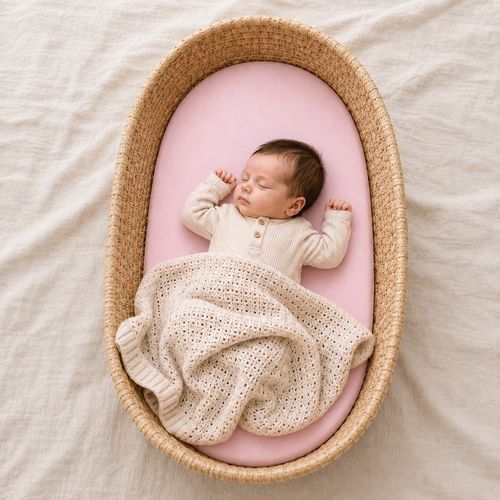 4 Pack Jersey 100% Cotton Fitted Sheets 75x30 cm for Moses Basket Pram Bassinet — image 6