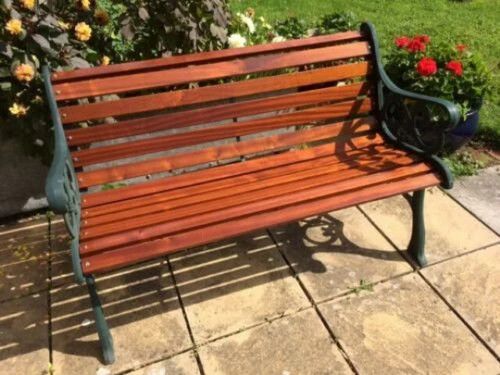 4ft (1220mm) Sapele Hardwood Garden Bench Slats Kit 10no 55mm Slats & 2no 35mm