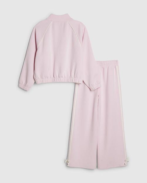 River Island Girls Tracksuit Set Pink Rosette Striped 2 Piece Long Sleeve — image 6