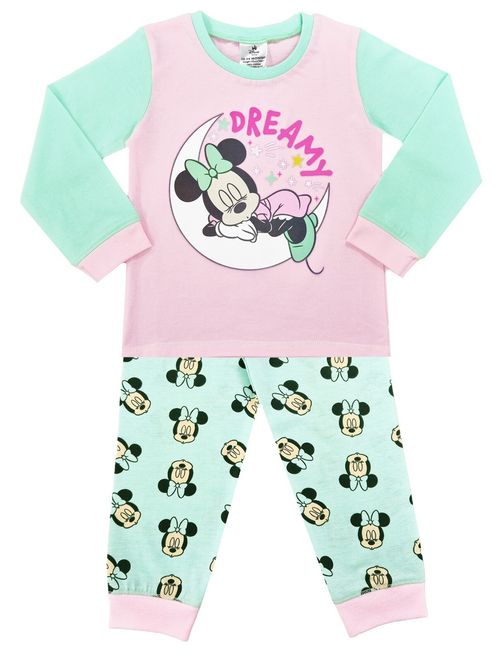 Baby Girl Minnie Mouse Pyjamas Disney Pink Green Nightwear 6 - 24 Months — image 1