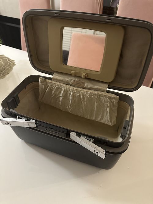 Vintage SAMSONITE SILHOUETTE Hard Train case / Makeup Vanity Box - Blue — image 5