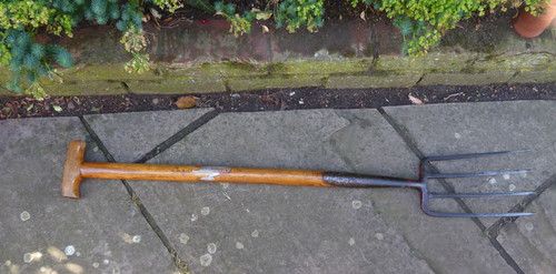 Vintage ELWELL Ladies fork, small Garden Fork Border Garden Digging Old Tool