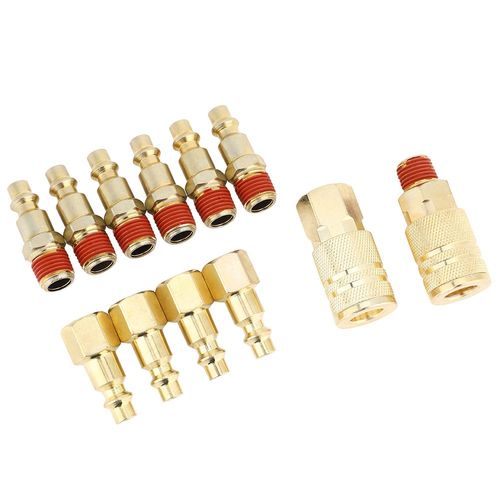 12x Quick Coupler Pneumatic Brass Plated Iron Quick Fitting Connector NPT 1/4in — image 5