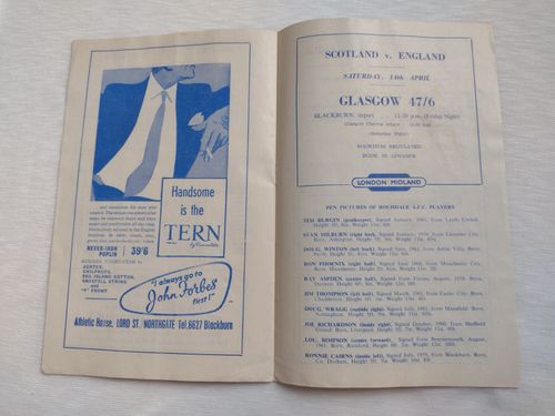 1962 League Cup Semi Final Blackburn Rovers v Rochdale 2nd May Rare Programme — image 20