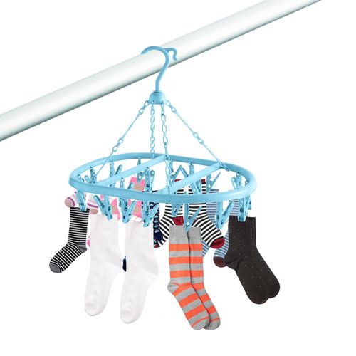20 Pegs Clothes Airer Dryer Washing Line Laundry Socks Washing Rack Hanger G0467 — image 3