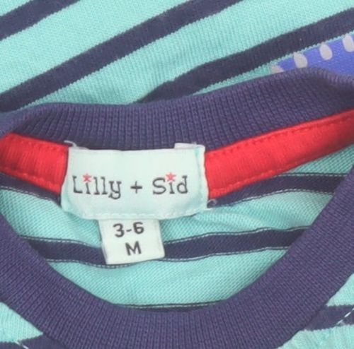 Unisex Baby & Toddler Lilly + Sid Size 3-6 Months Basic T-Shirt Blue Striped — image 6