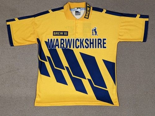 Warwickshire County Cricket 1993/1994 90s AXA Sunday League Shirt Large Hogger