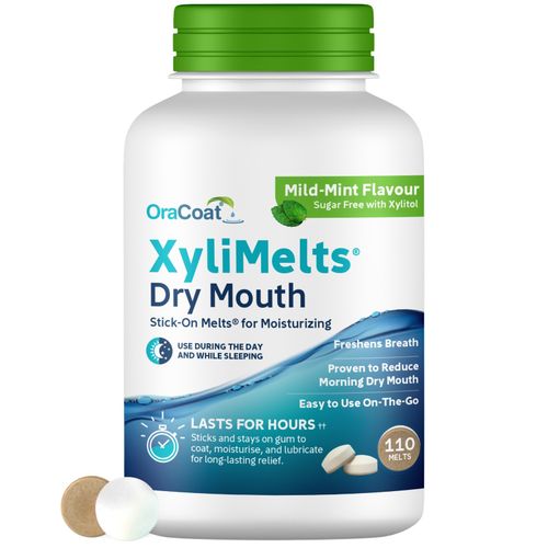 OraCoat XyliMelts Mild Mint 110 Discs for Dry Mouth, Night-Time Relief, Xylitol — image 1
