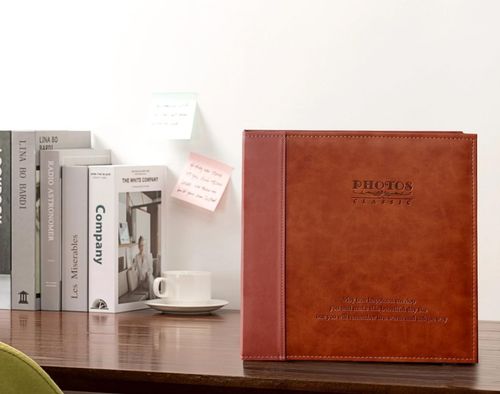 Magnetic Photo Album - Classic Red-Brown Leather, 40 Pages for Memories — image 11