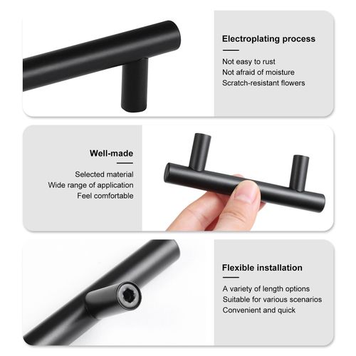 T Bar Handles Kitchen Cabinet Cupboard Drawer Wardrobe Door Handle Cottage Pull — image 4