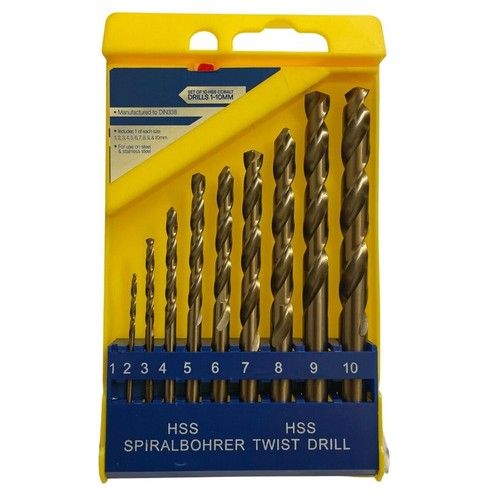 Cobalt Jobber Twist Drill Bit Sets For Drilling Stainless Steels & Hard Metals 