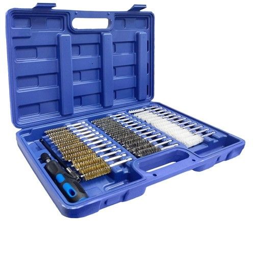38x 1/4" Hex Shank Brass Bore Cleaning Brushes 8-19mm Wire Brush for Power Drill