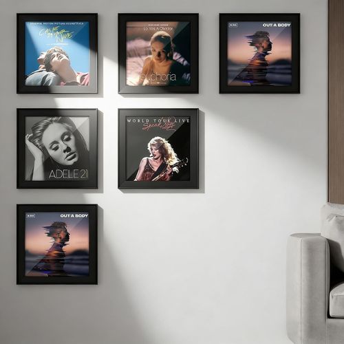 4PC Vinyl Record Frame Wall Display, Vinyl Record Frame,Album Cover Frames — image 7