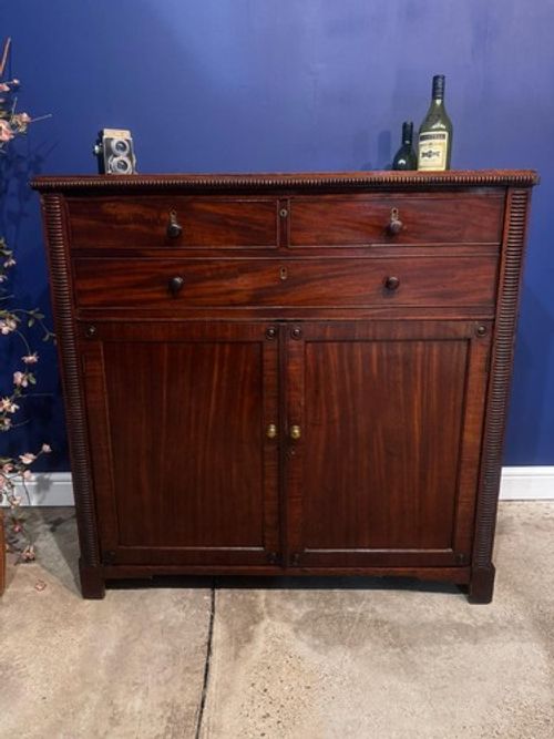Antique Secretaire Chest of Drawers Georgian Mahogany Bureau Vintage