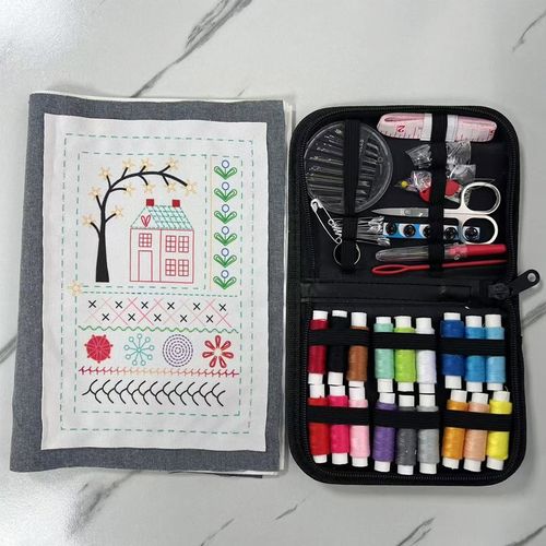 DIY Embroidery Stitch Book Sewing Kit for Beginners Tools Threads Needles Set — image 7