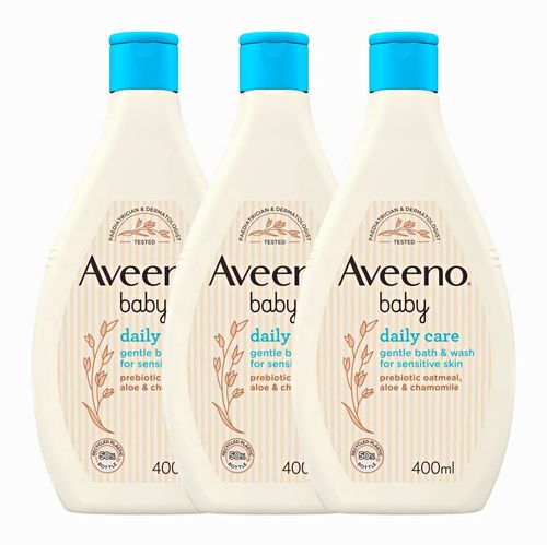 Aveeno Baby Hair &Body Wash for Sensitive Skin Daily Care Newborn Pack 3 x 400m — image 1