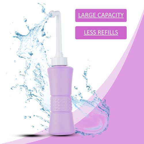 laphang Portable Bidet 500ml Purple Peri Bottle with Waterproof Pouch and Cap — image 8