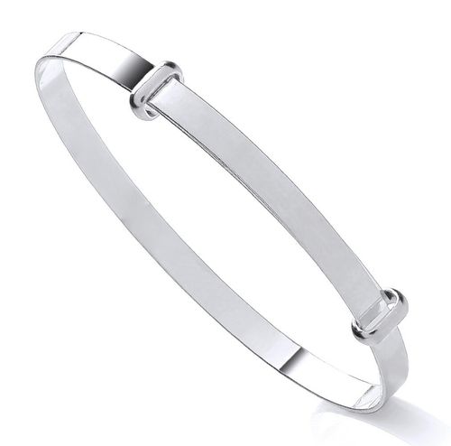 Sterling Silver Expanding Baby Bangle - Christening Gift - NEW - Gift Boxed — image 1