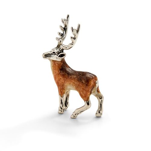 Saturno Silver and Enamel Small Stag - Fully Hallmarked Sterling Silver — image 2