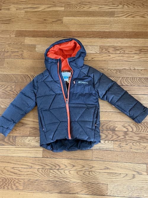 Columbia Toddler XXS 4T/5T Omni-Heat Winter Puffer Jacket Dark Gray Orange — image 1
