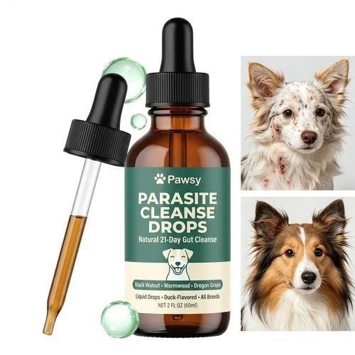 1-3X Pawsy Parasite Cleanse Drops,Six Natural Herbal Actives All Stages Of Dogs — image 2