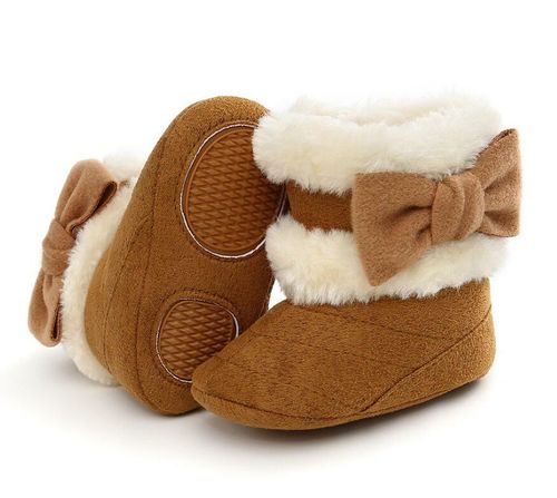  Newborn Baby Girl Bowknot Pram Shoes Toddler Anti slip PreWalker Trainers Boots — image 3