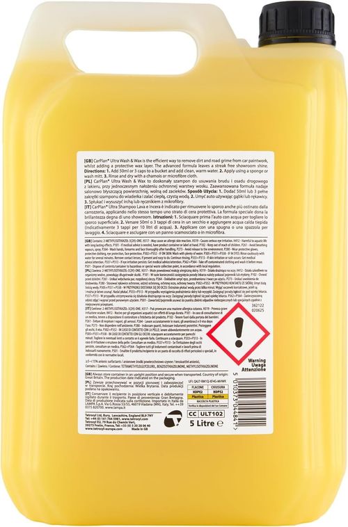 CarPlan POL102 Car Wash Shampoo and Wax Protective Layer 5L Ph Neutral 5 Litre D — image 2