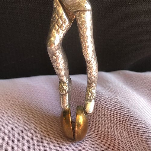 Vintage Silver Metal Monkey Harlequin Sugar Nips Tongs — image 3