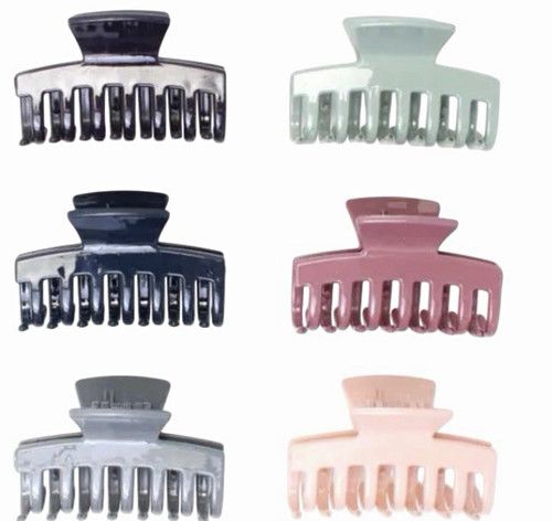 ONE Hair Claw Clips Multicolour Rectangle Women All Hair Types ANY COLOUR