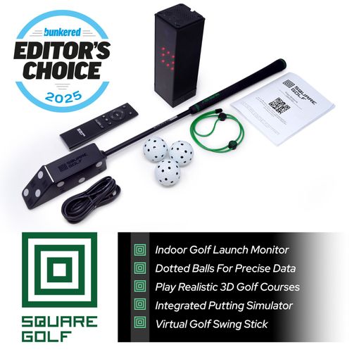 Square Golf Simulator Launch Monitor Practice Swing Putting Driving Training Sim — image 2