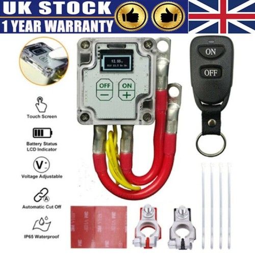 Wireless Remote Control Car Battery Disconnect Isolator Cut-Off Master Switch