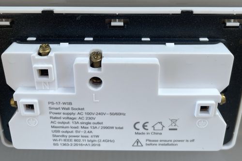 WiFi Smart Wall SocketDouble Plug 13A+USB 5V 2.4ASmart Home Socket New Open Box — image 4