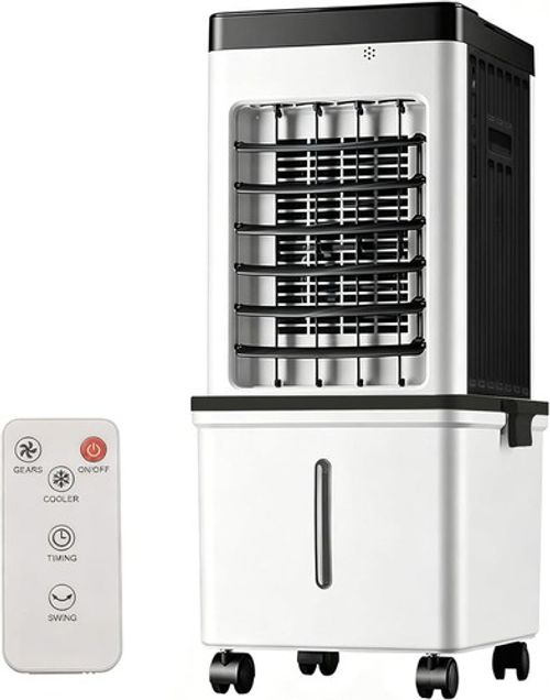 Portable Evaporative Air Cooler,15L Evaporative Air Cooler with 2 Ice Packs & Re